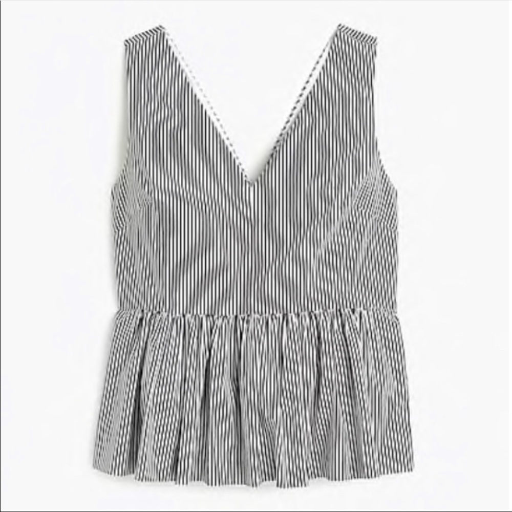 J. Crew Stripes Stretch Poplin Top Size 0